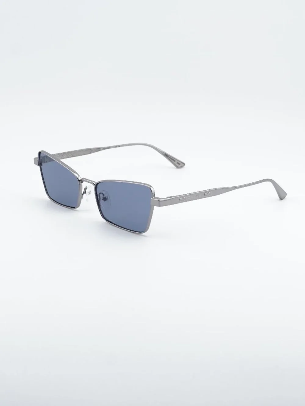 Calvin Klein CK24110S 014 Sunglasses Gunmetal Butterfly Frame, Blue Lenses